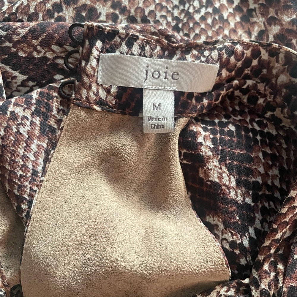 Joie Cedra B Python Print Silk Top - image 6